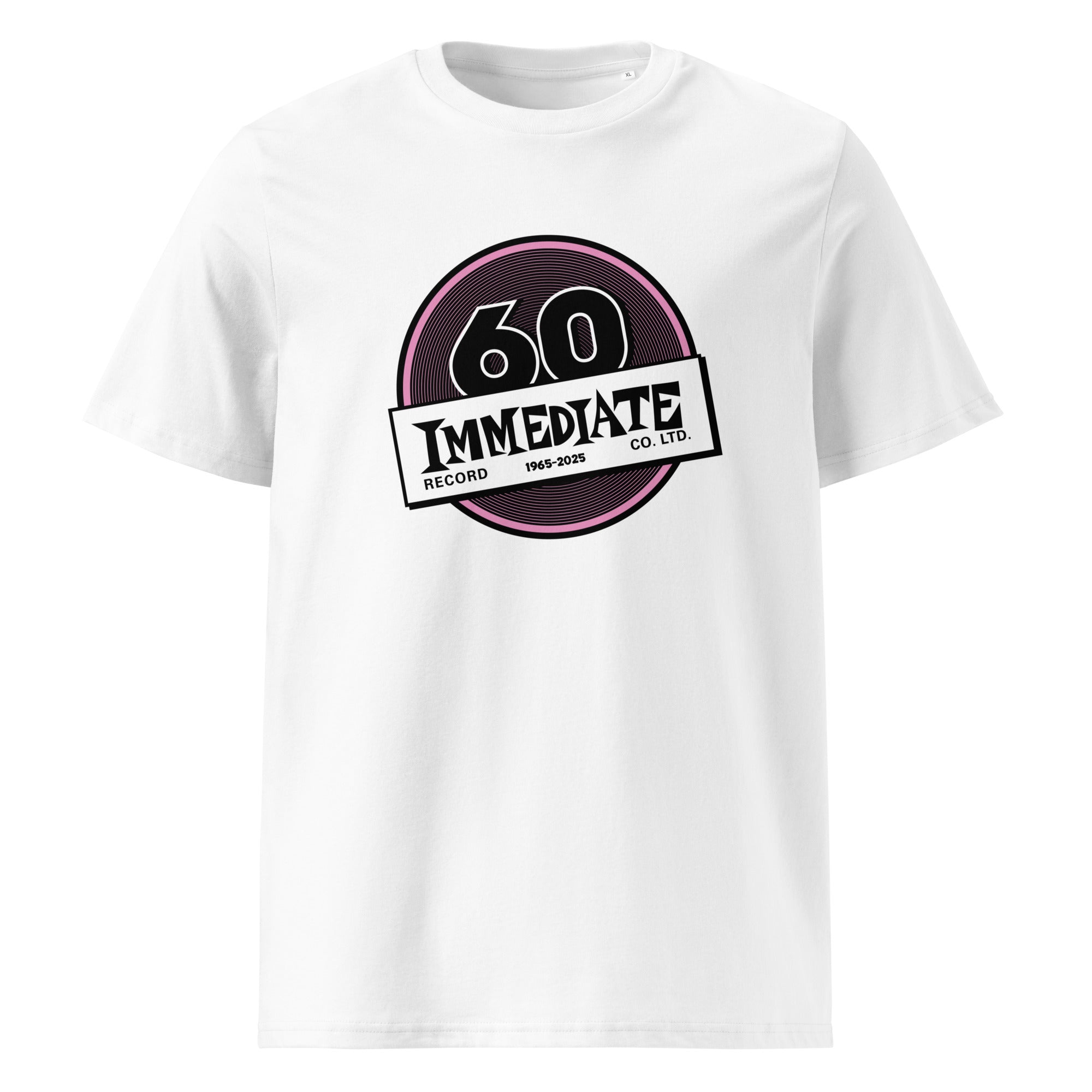 charly-records-immediate-60th-t-shirt-unisexe-noir-coton-bio image 4