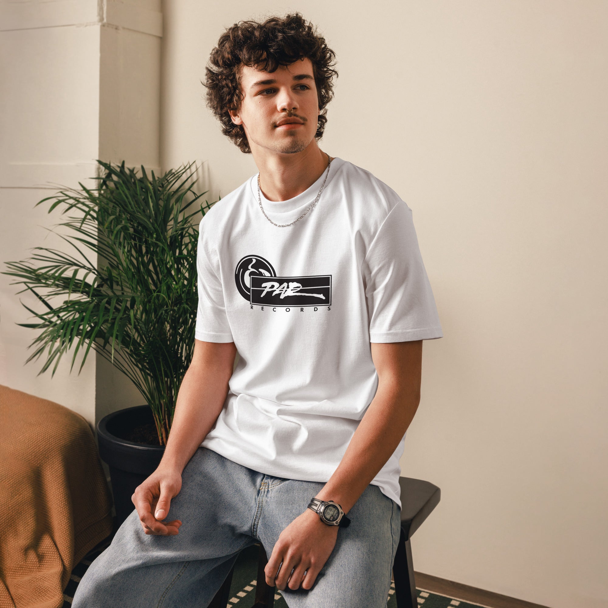charly-records-par-records-t-shirt-unisexe-coton-bio-blanc image 2