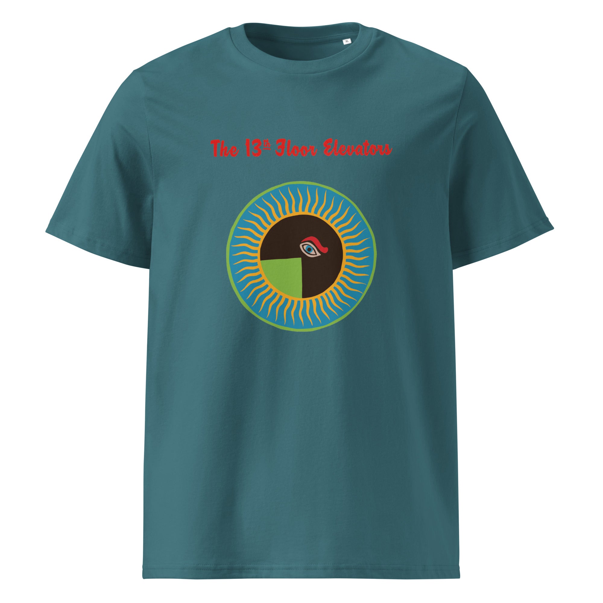 13th-floor-elevators-t-shirt-noir-coton-bio-unisexe image 1