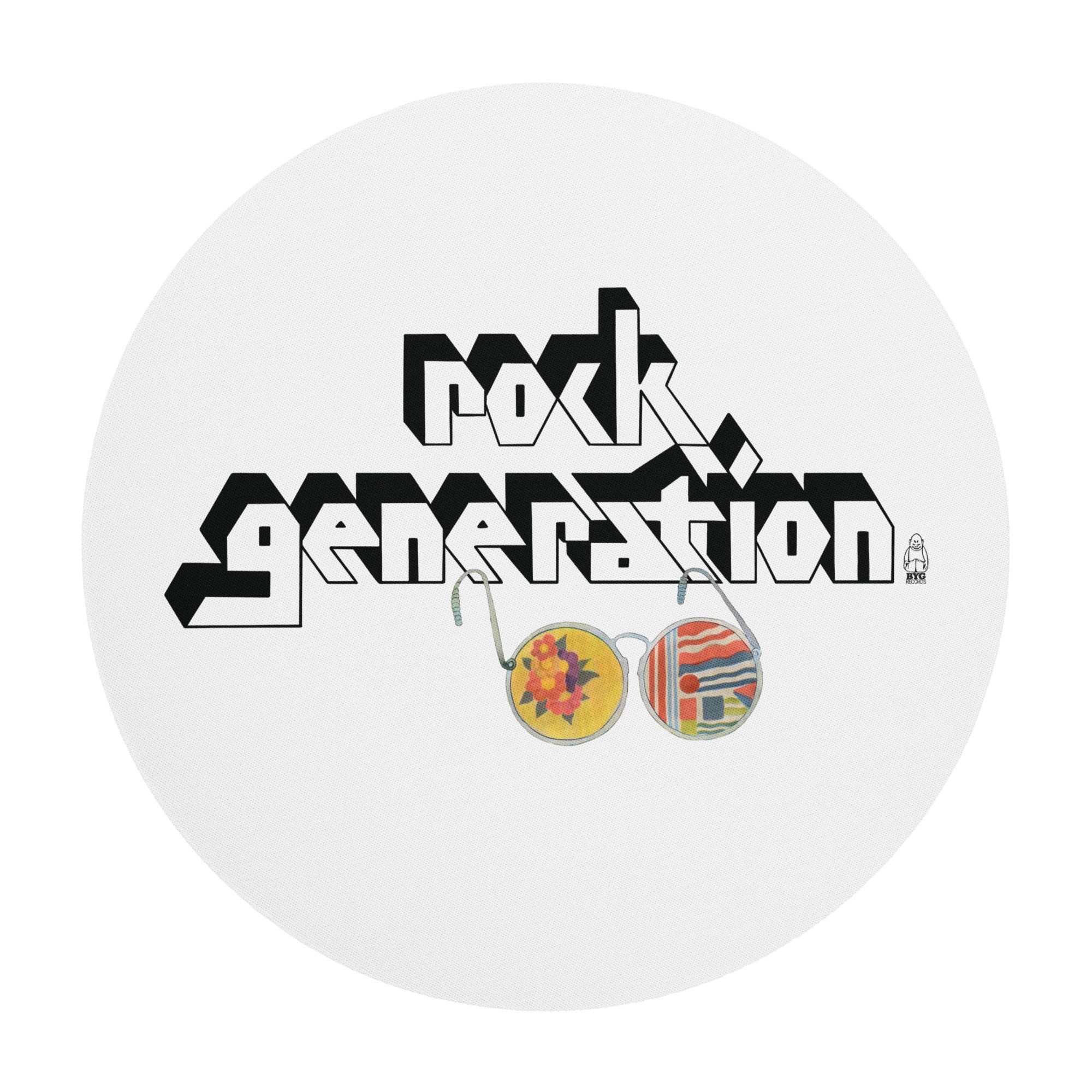 charly-records-rock-generation-iii-tapis-de-souris-rond-noir image 2