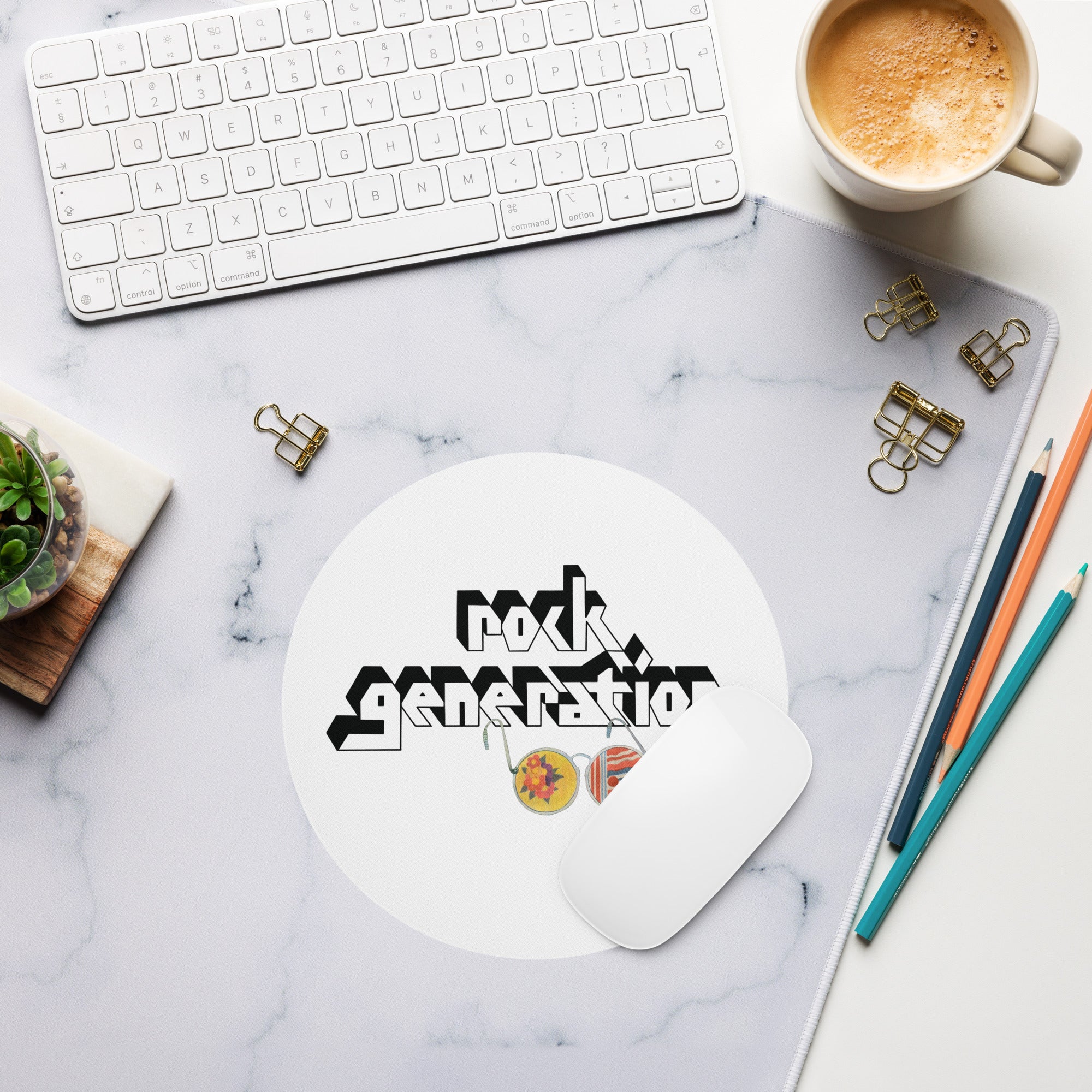 charly-records-rock-generation-iii-tapis-de-souris-rond-noir image 3