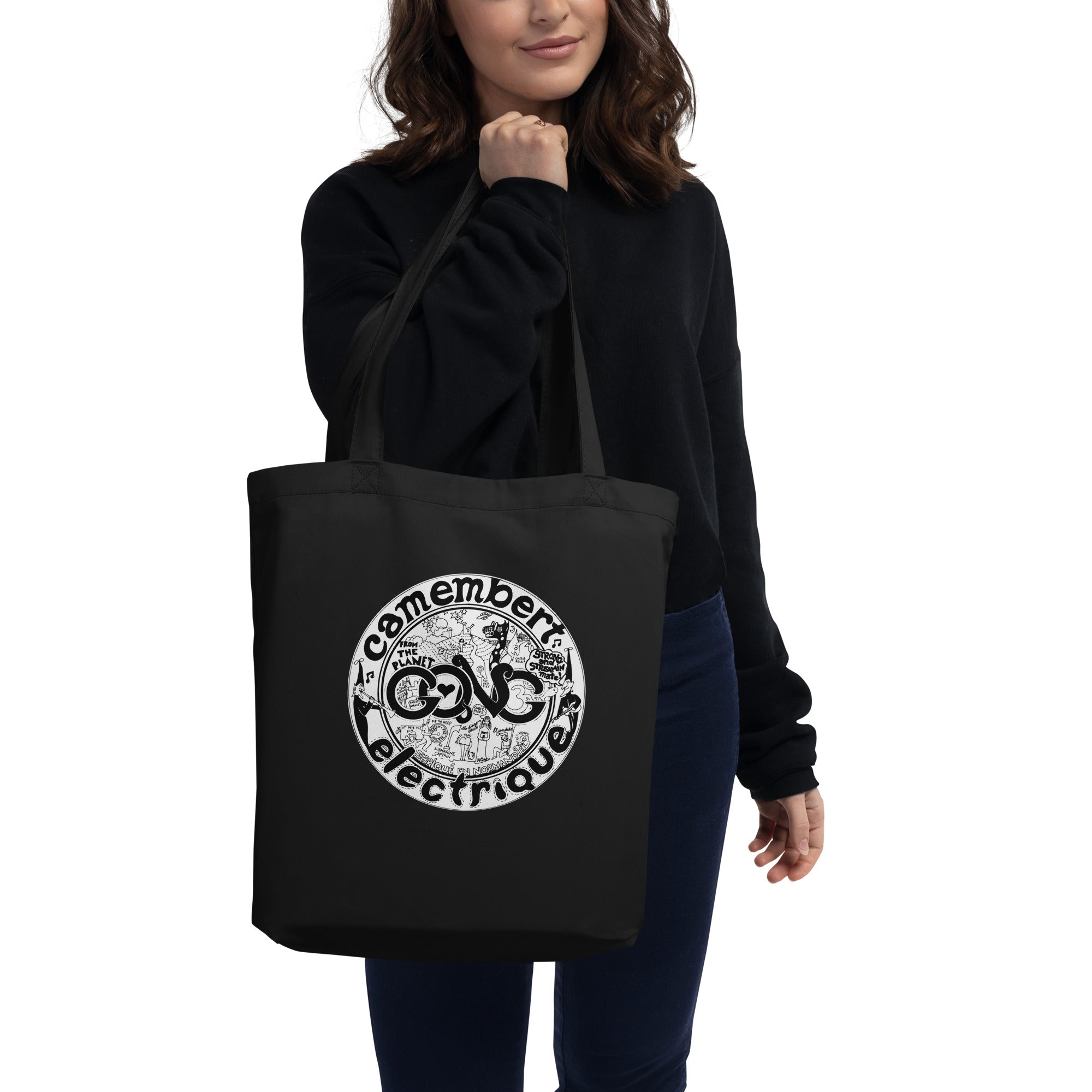 camembert-electrique-tote-bag-coton-bio-sac-courses image 2