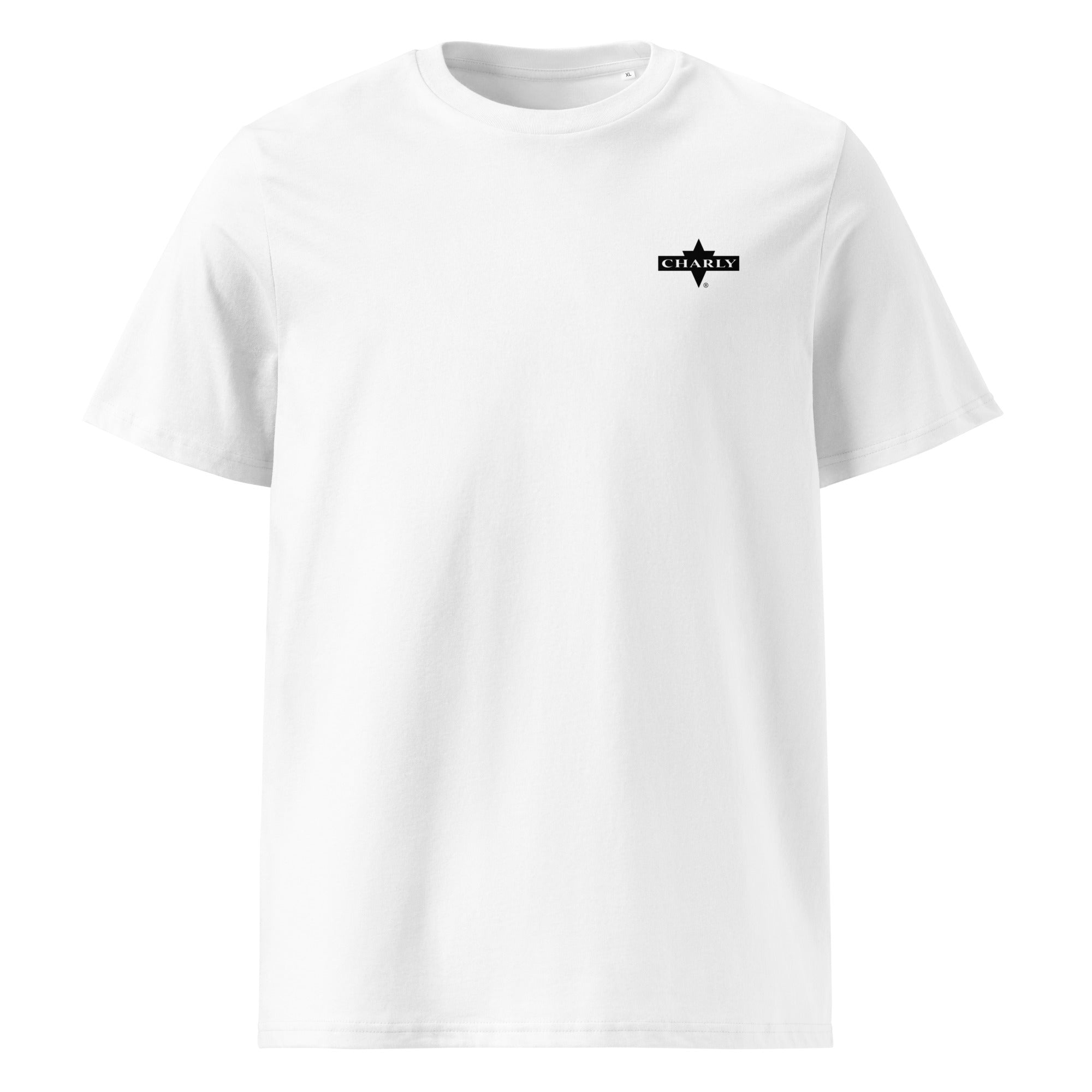charly-records-t-shirts-black-logo-t-shirt-blanc-coton-bio image 2