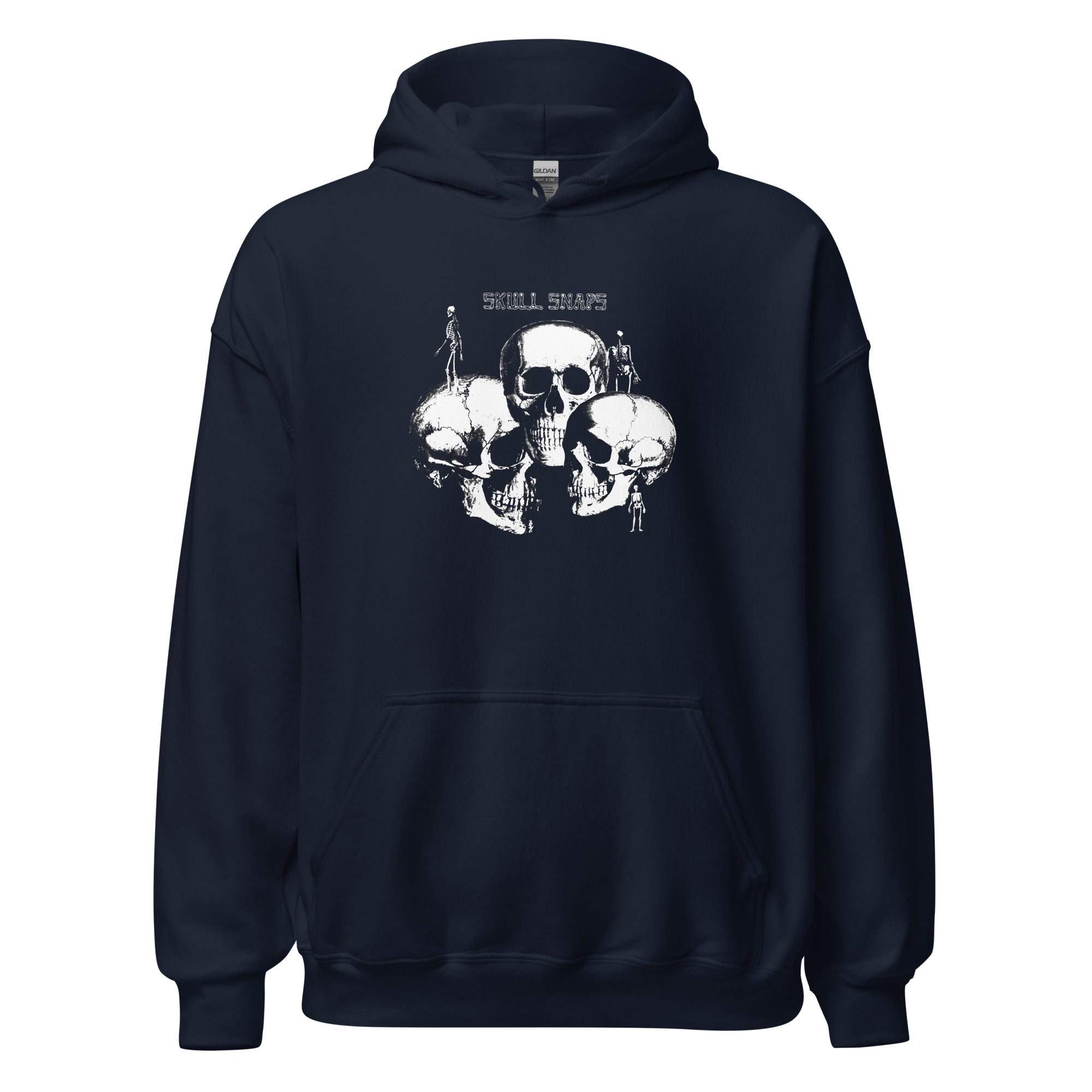charly-records-skull-snaps-hoodie-unisexe-noir-coton image 4