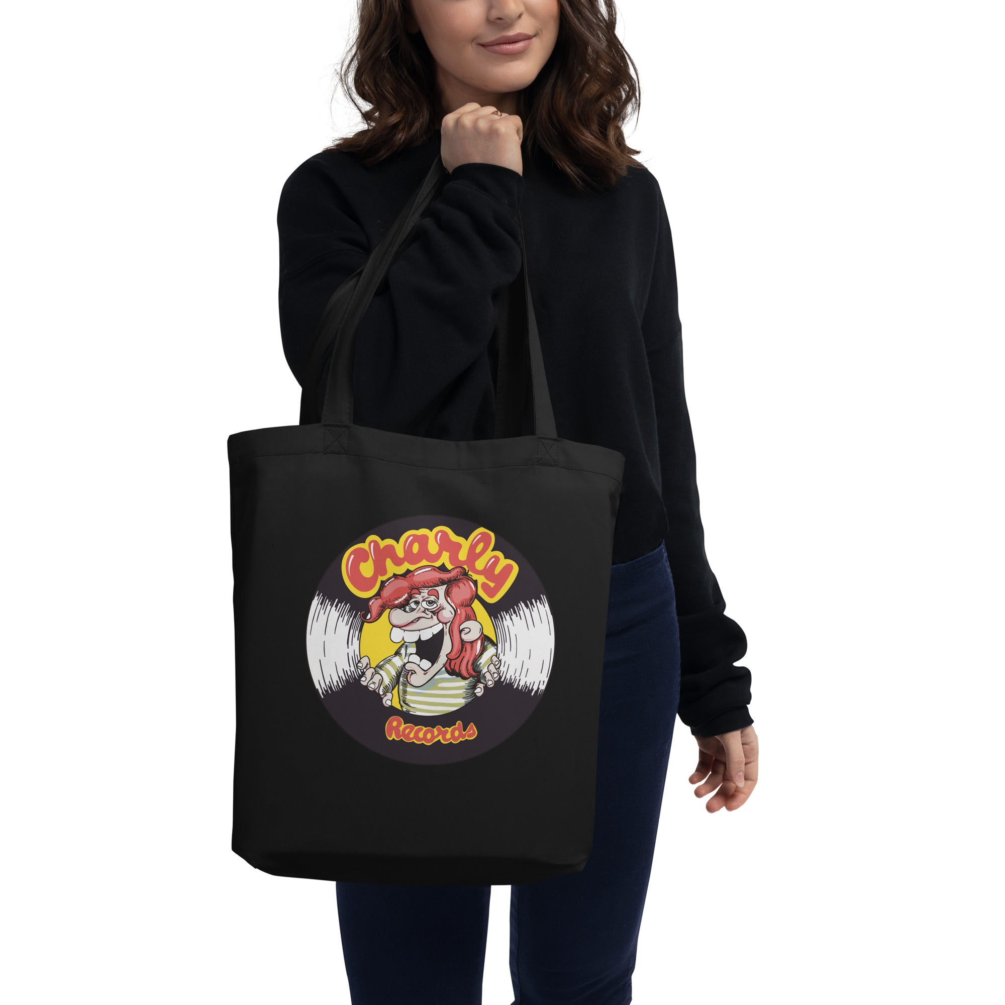charly-records-teddy-boy-tote-bag-sac-coton-bio-vinyles image 2