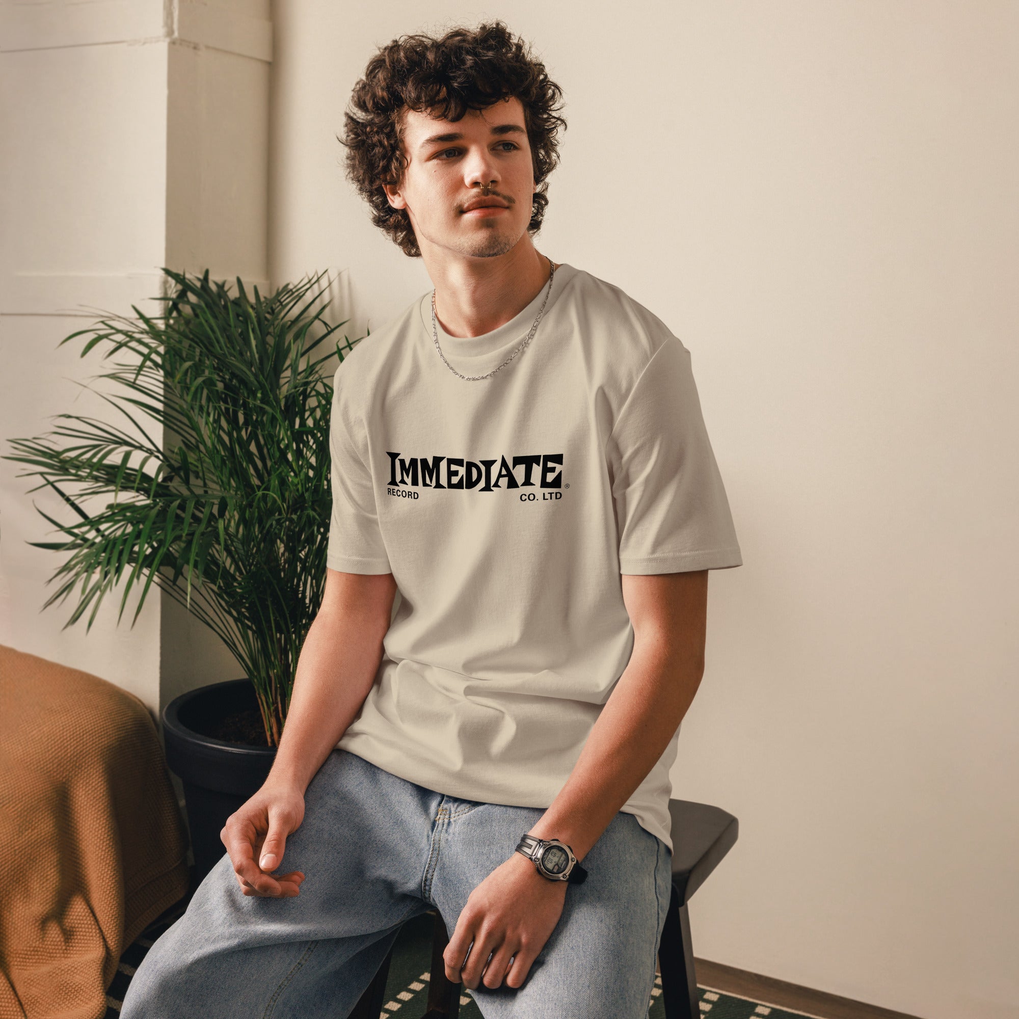 charly-records-immediate-records-t-shirt-coton-bio-rouge-m image 7