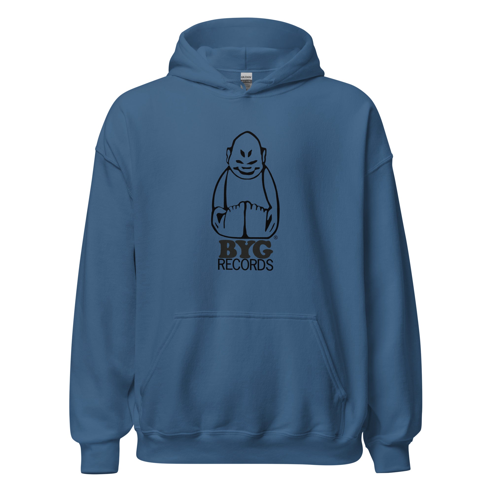 byg-records-hoodie-sweat-capuche-blanc-unisexe-coton image 6