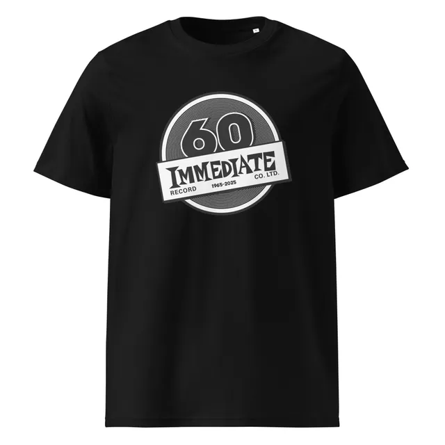 immediate-records-60th-anniversary-t-shirt-unisexe-logo-n-b image 1