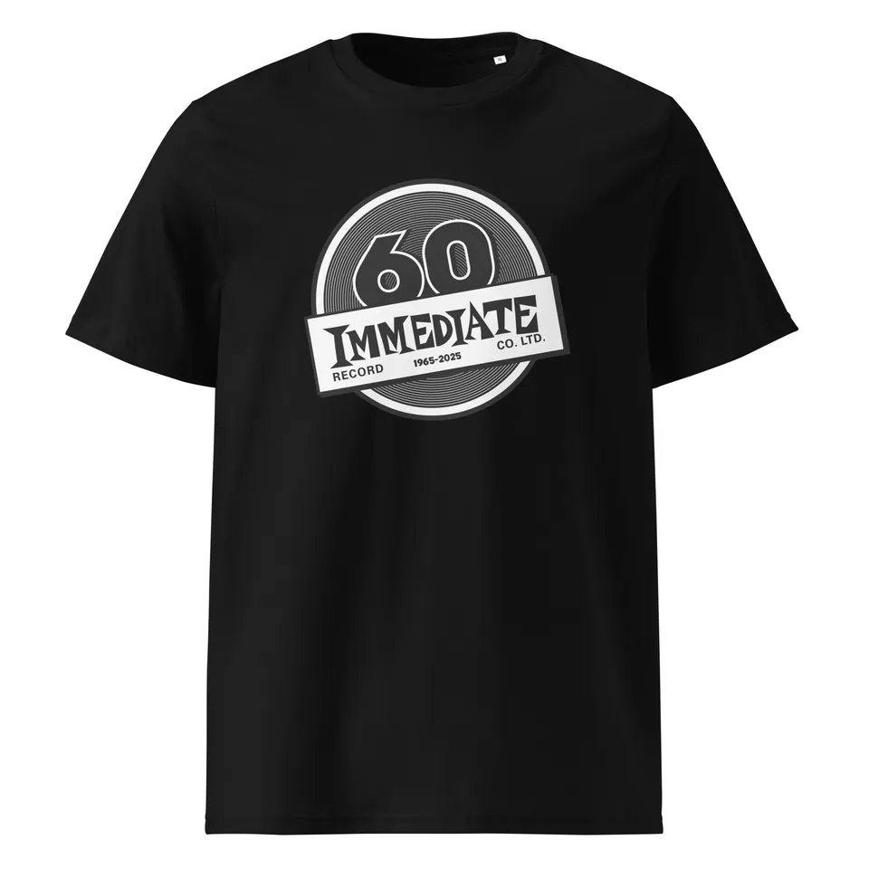 immediate-records-60th-anniversary-t-shirt-unisexe-logo-n-b image 1