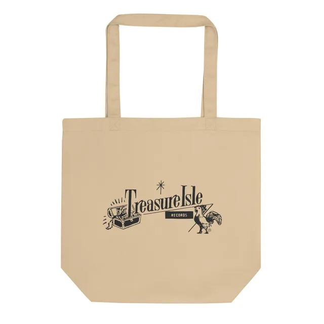 charly-treasure-isle-tote-bag-coton-bio-sac-vinyles-naturel image 1