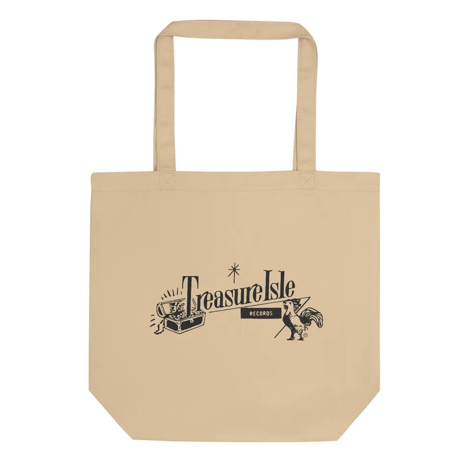 charly-treasure-isle-tote-bag-coton-bio-sac-vinyles-naturel image 1
