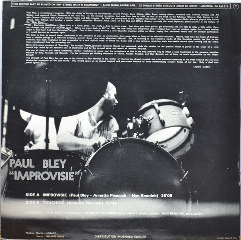 paul-bley-improvisie-lp-vinyle-33-tours-1971-jazz image 2