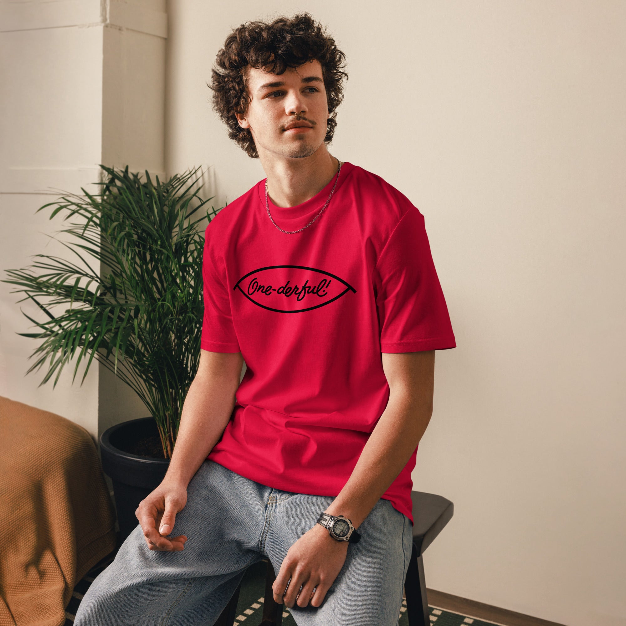 charly-one-derful-t-shirt-coton-bio-rouge image 2