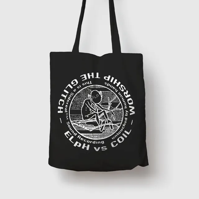 coil-worship-the-glitch-tote-bag-noir-taille-unique image 1