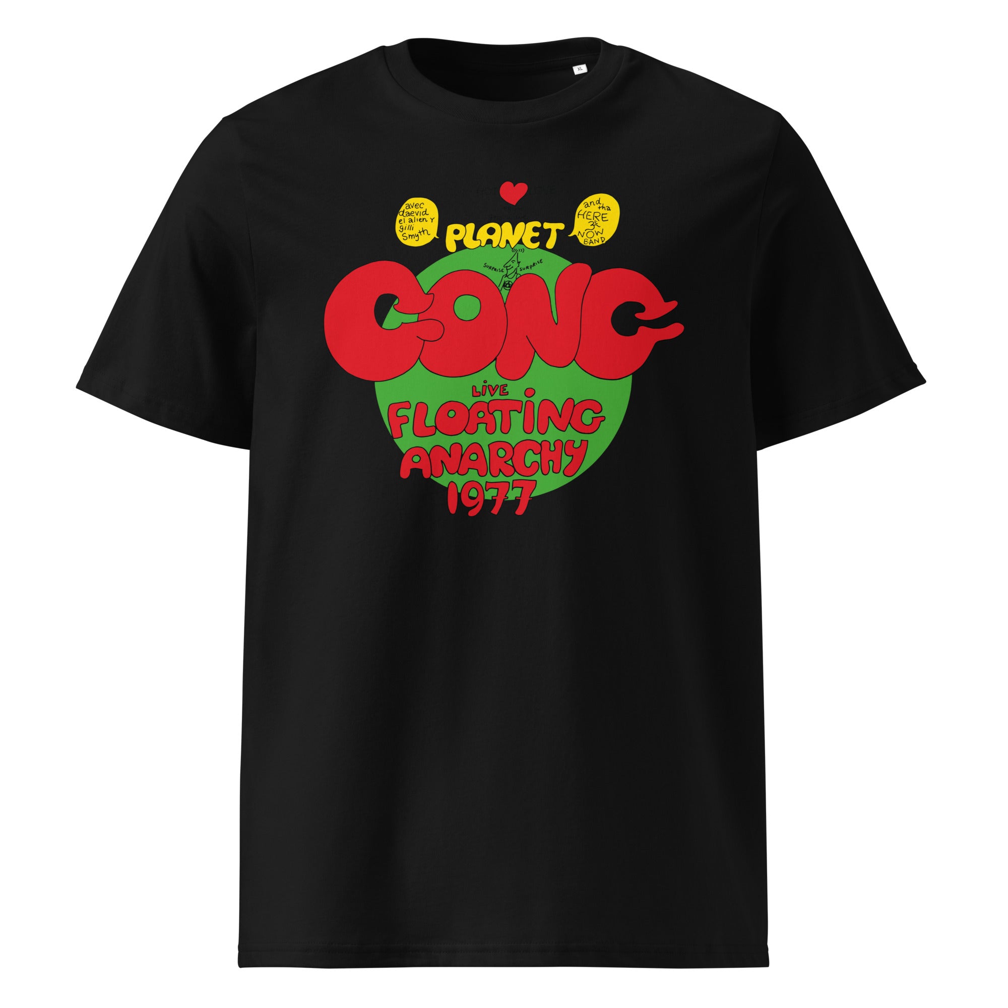 charly-records-planet-gong-t-shirt-unisexe-coton-bio-noir image 5