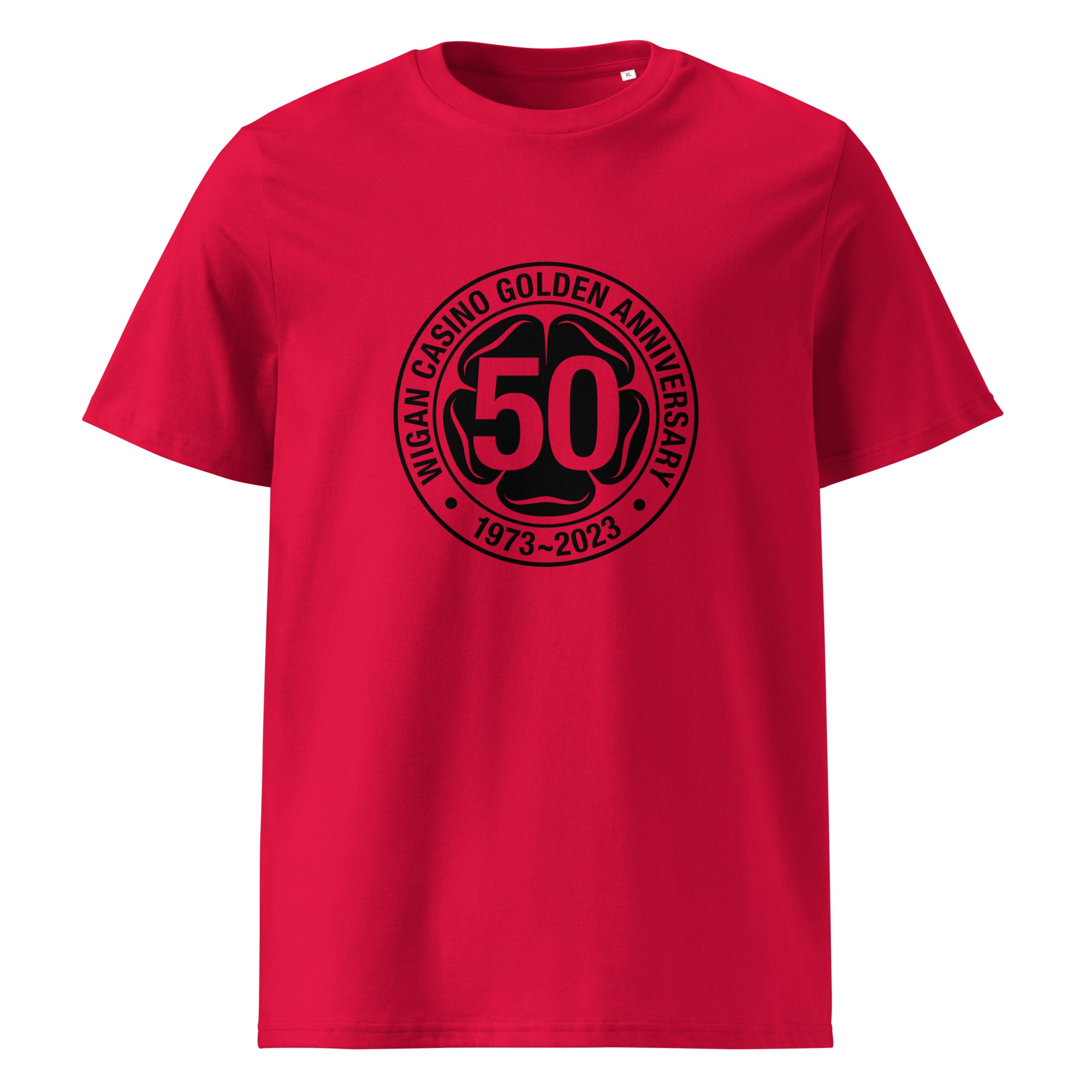 charly-records-wigan-casino-50-t-shirt-unisexe-coton-bio-blanc image 4