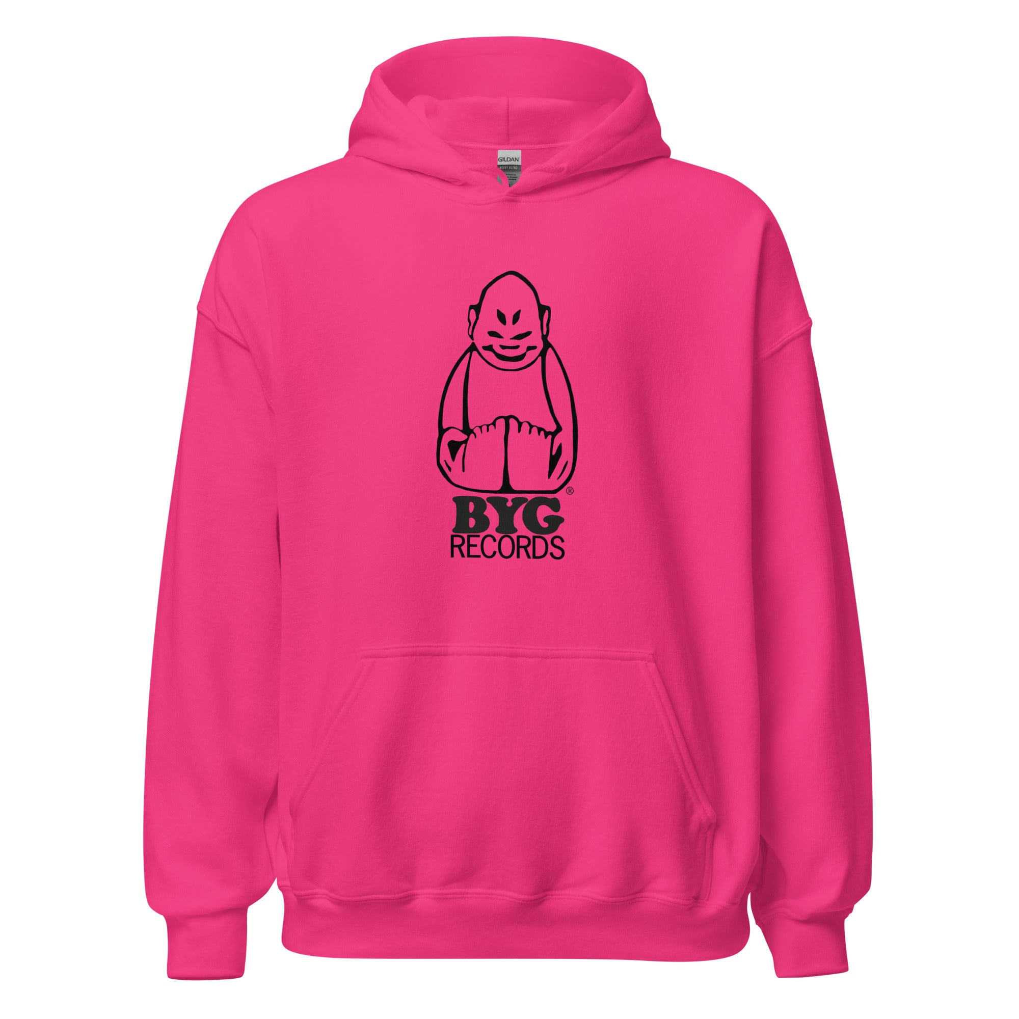 byg-records-hoodie-sweat-capuche-blanc-unisexe-coton image 7