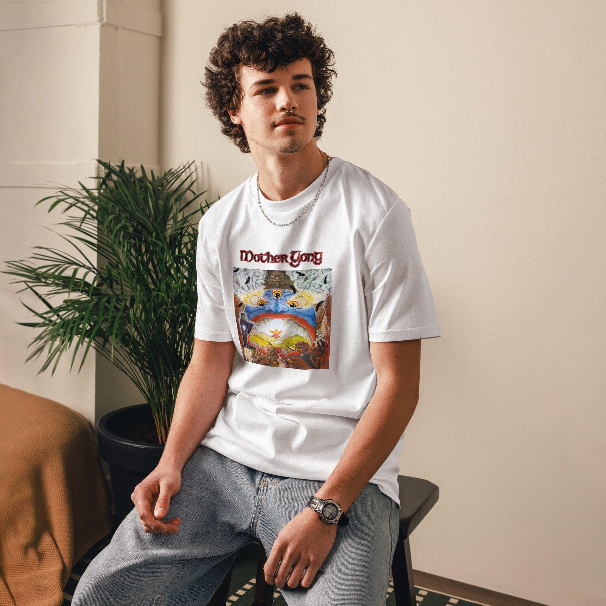 charly-records-mother-gong-t-shirt-blanc-coton-bio image 2