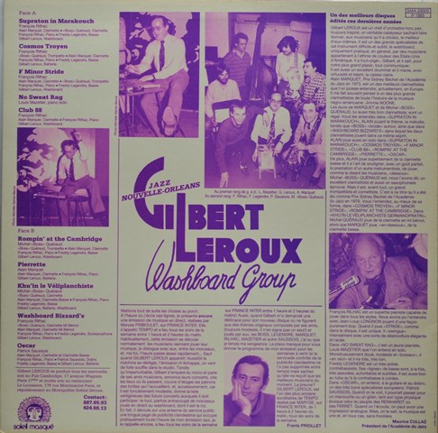 gilbert-leroux-jazz-nouvelle-orleans-vinyle-lp-france-1985 image 2