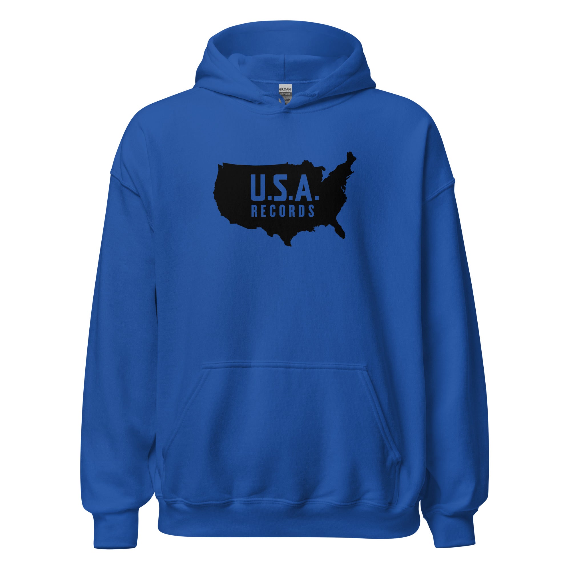 charly-hoodies-u-s-a-records-sweat-capuche-vert-militaire-coton image 5