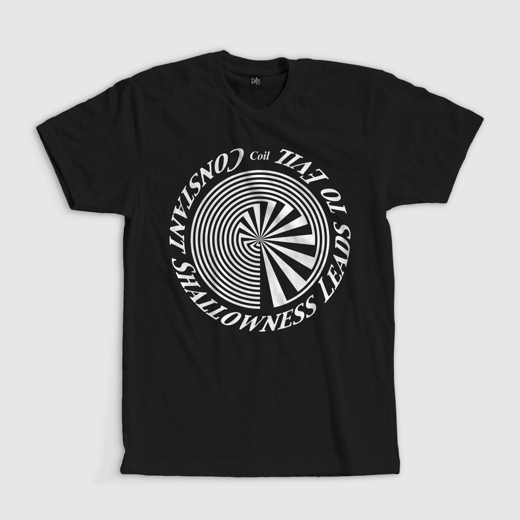 coil-constant-shallowness-t-shirt-noir-blanc image 1