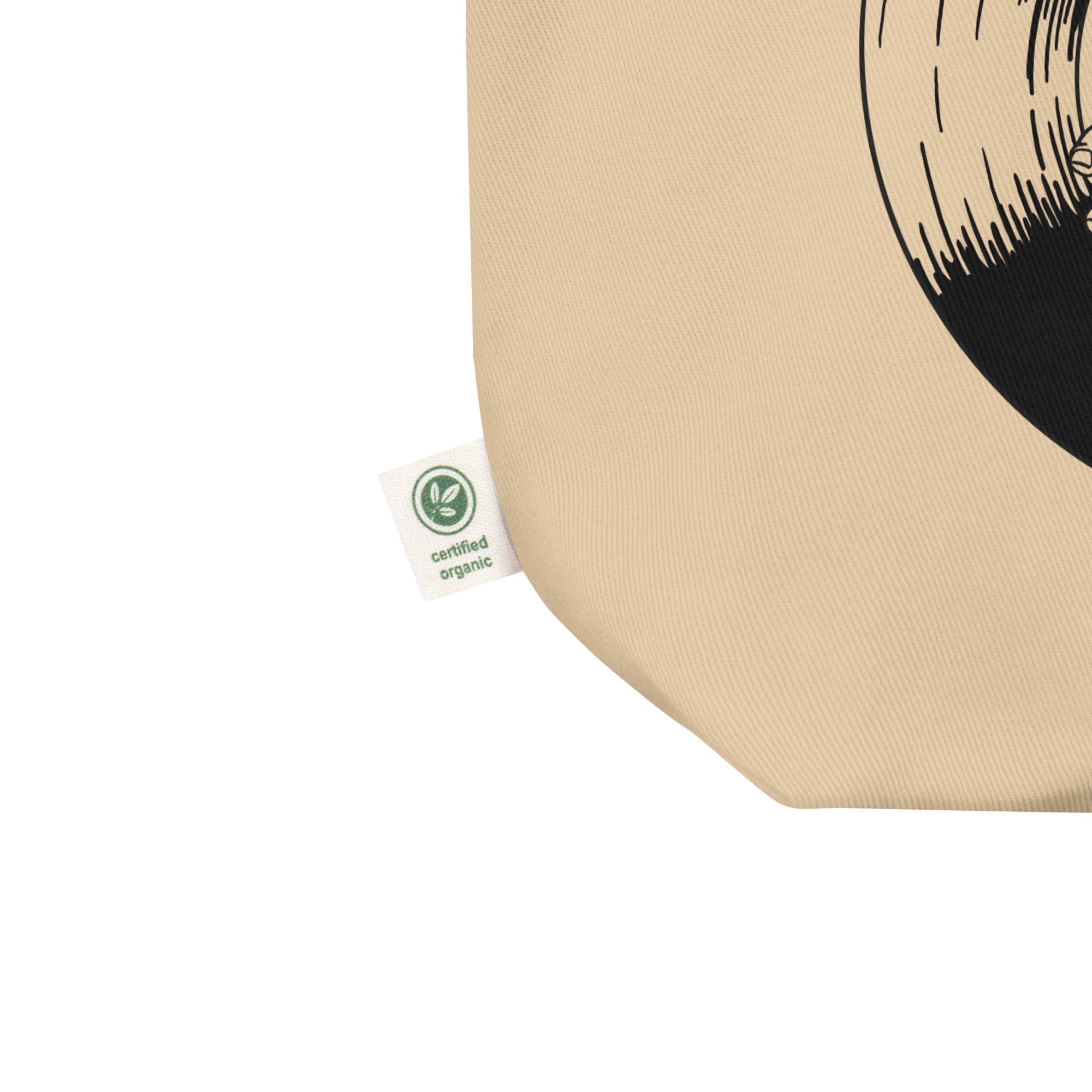 charly-teddy-boy-b-w-tote-bag-noir-coton-bio image 3
