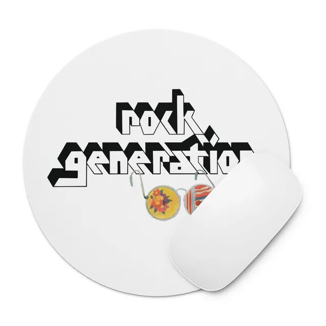 charly-records-rock-generation-iii-tapis-de-souris-rond-noir image 1