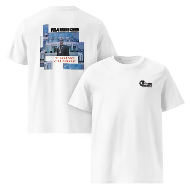 charly-records-fela-fresh-crew-t-shirt-coton-bio-blanc image 1
